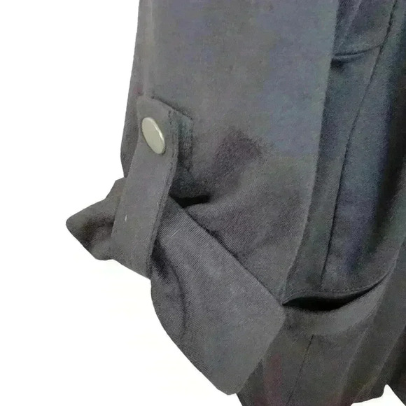 Torrid Blazer Womens 3X Gray Jersey Knit Open Front Tab Sleeve Pockets Career - Picture 4 of 13